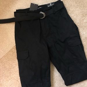 black fashion nova cargo pants / joggers